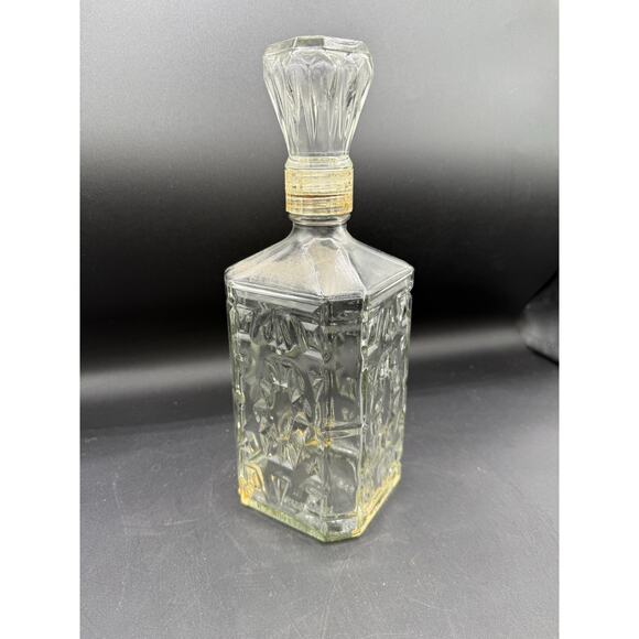 Monarch Wine MANISCHEWITZ Clear Glass 10" Decanter w/ Original Stopper - Picture 7 of 8